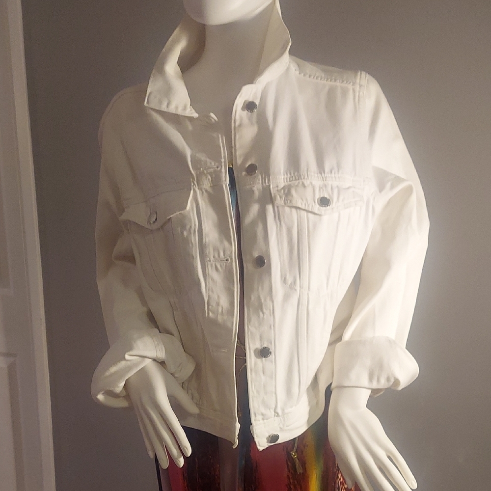 Women's White Denim Jacket